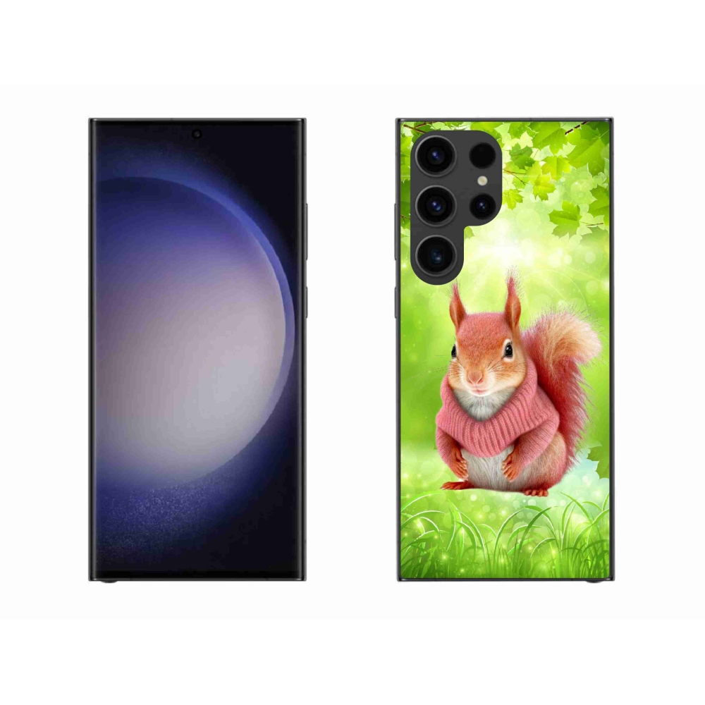 Gelový kryt mmCase na Samsung Galaxy S23 Ultra 5G - veverka ve svetru