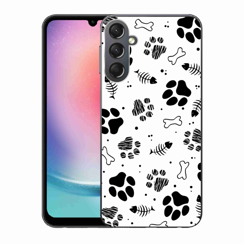 Gelový kryt mmCase na Samsung Galaxy A24 - psí tlapky 1