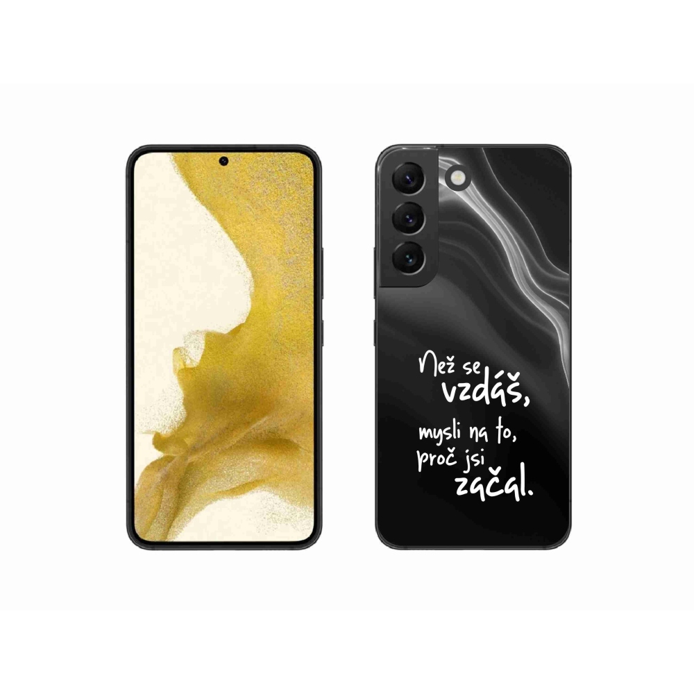 Gelový kryt mmCase na Samsung Galaxy S22 5G - citát 2 černé pozadí