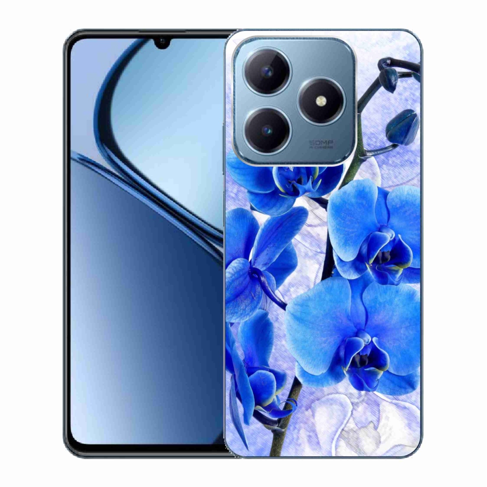 Gelový kryt mmCase na Realme C63 - modré květy