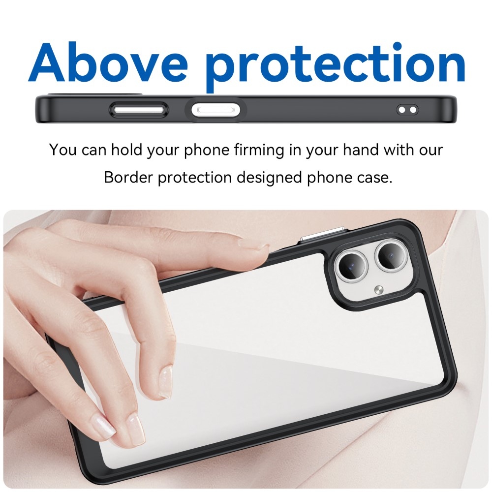 Gelový obal s pevnými zády na Samsung Galaxy A06 4G - černý