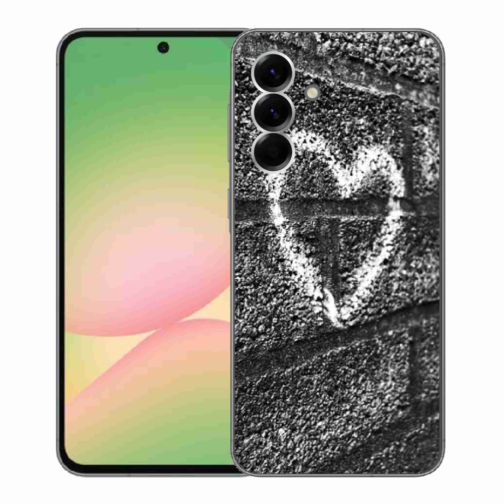 Gelový kryt mmCase na Samsung Galaxy A56 5G - srdce na zdi
