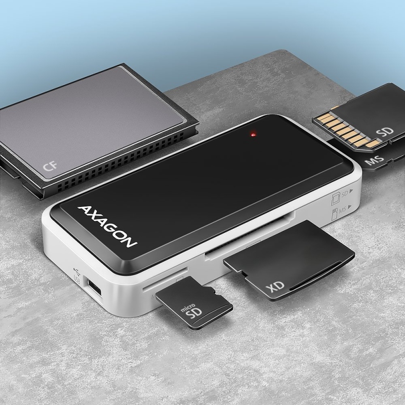 Axagon Mini USB Čtečka SD/microSD/XD/CF/MS Karet