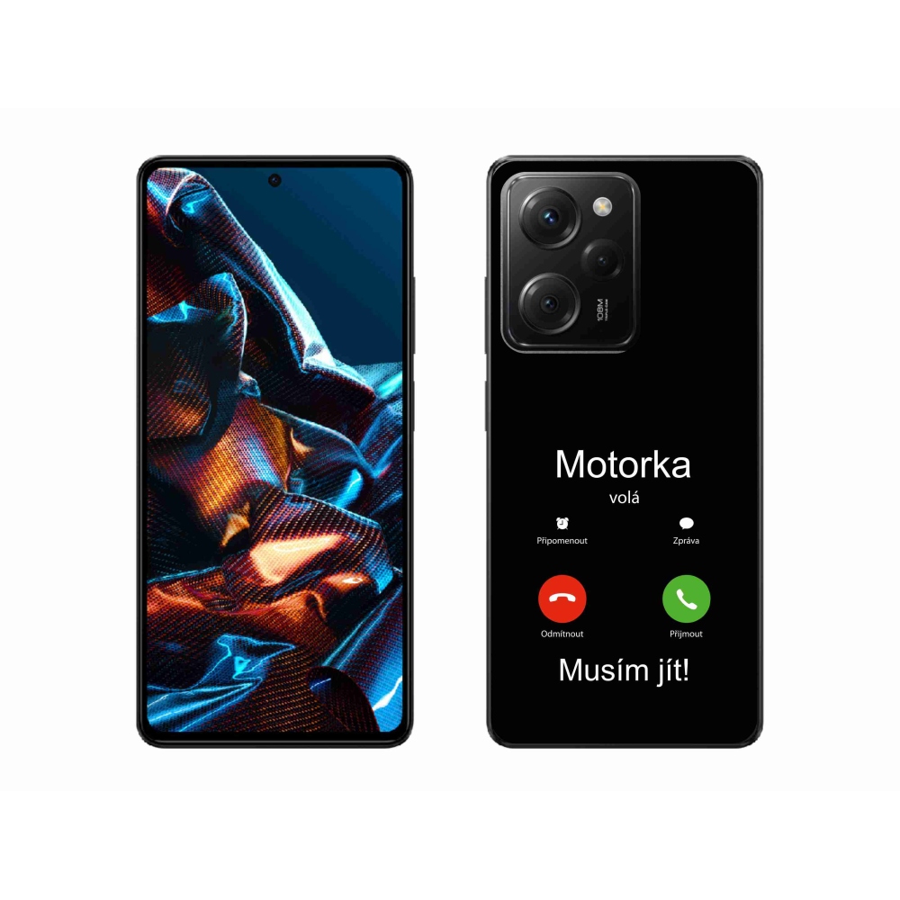 Gelový kryt mmCase na Xiaomi Poco X5 Pro 5G - motorka volá černé pozadí