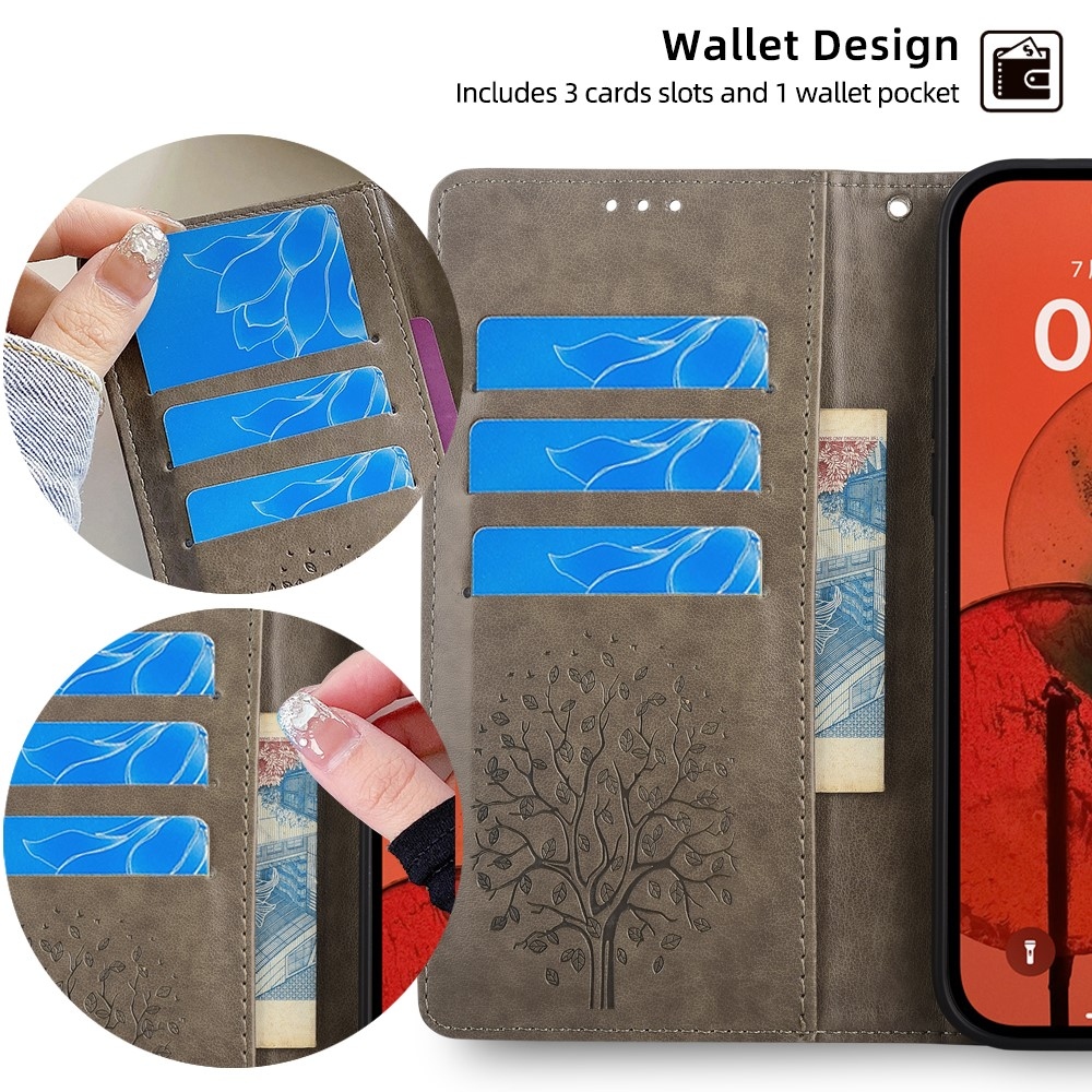 Tree knížkové pouzdro na Huawei Nova 12i - šedé