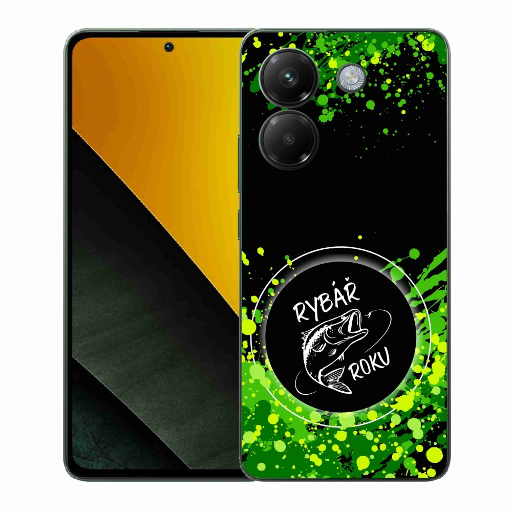 Gelový kryt mmCase na Xiaomi Poco M7 Pro 5G - rybář roku černé pozadí
