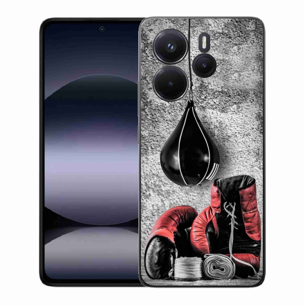 Gelový kryt mmCase na Xiaomi Redmi Note 14 - boxovací pytel a rukavice