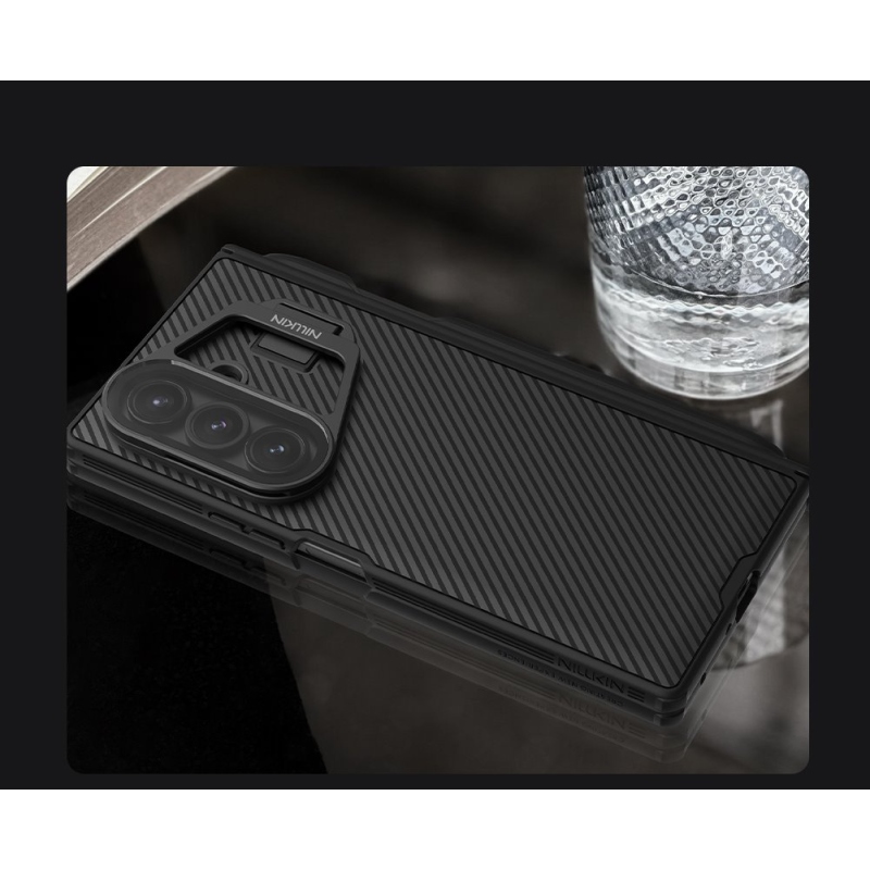 Nillkin CamShield Prop Pen Slot (Transparent Lens) Zadní Kryt pro Samsung Galaxy Z Fold 7 Black