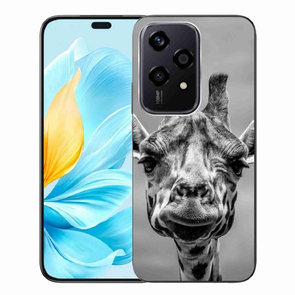 Gelový kryt mmCase na Honor 200 Lite 5G - černobílá žirafa