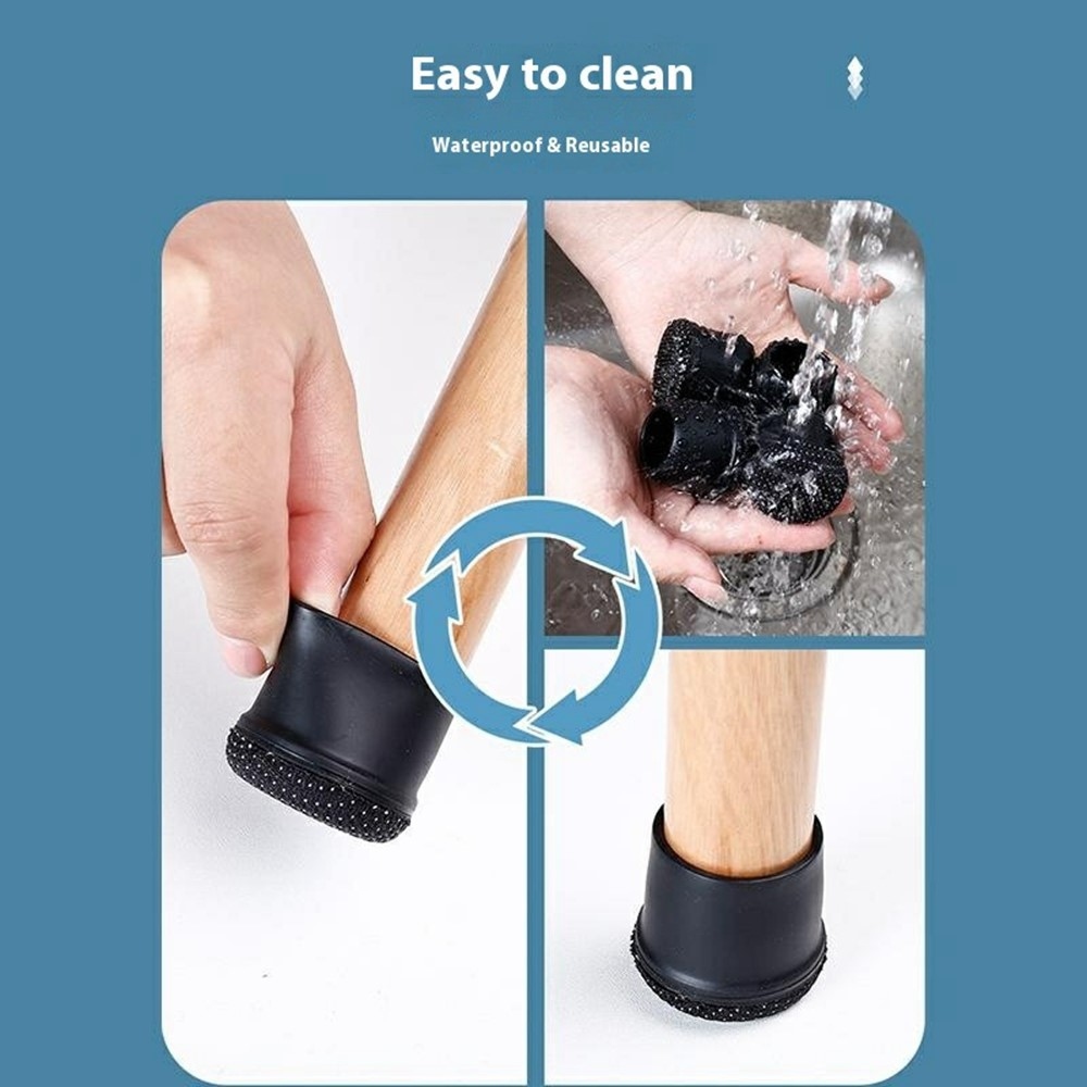 Ochranné silikonové krytky na nohy nábytku 24 ks