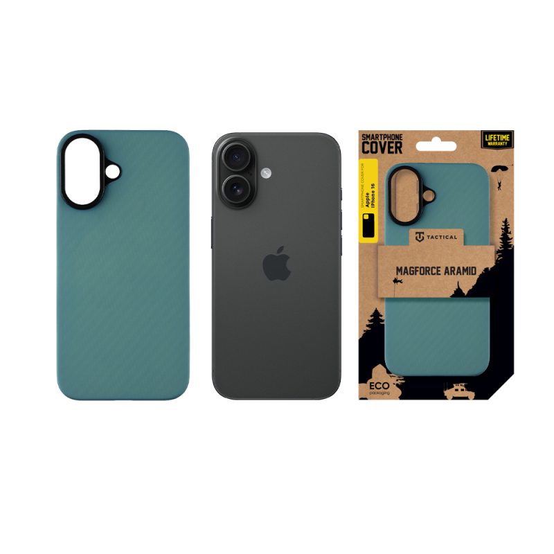 Tactical MagForce Aramid Kryt pro Apple iPhone 16 Blue Jay