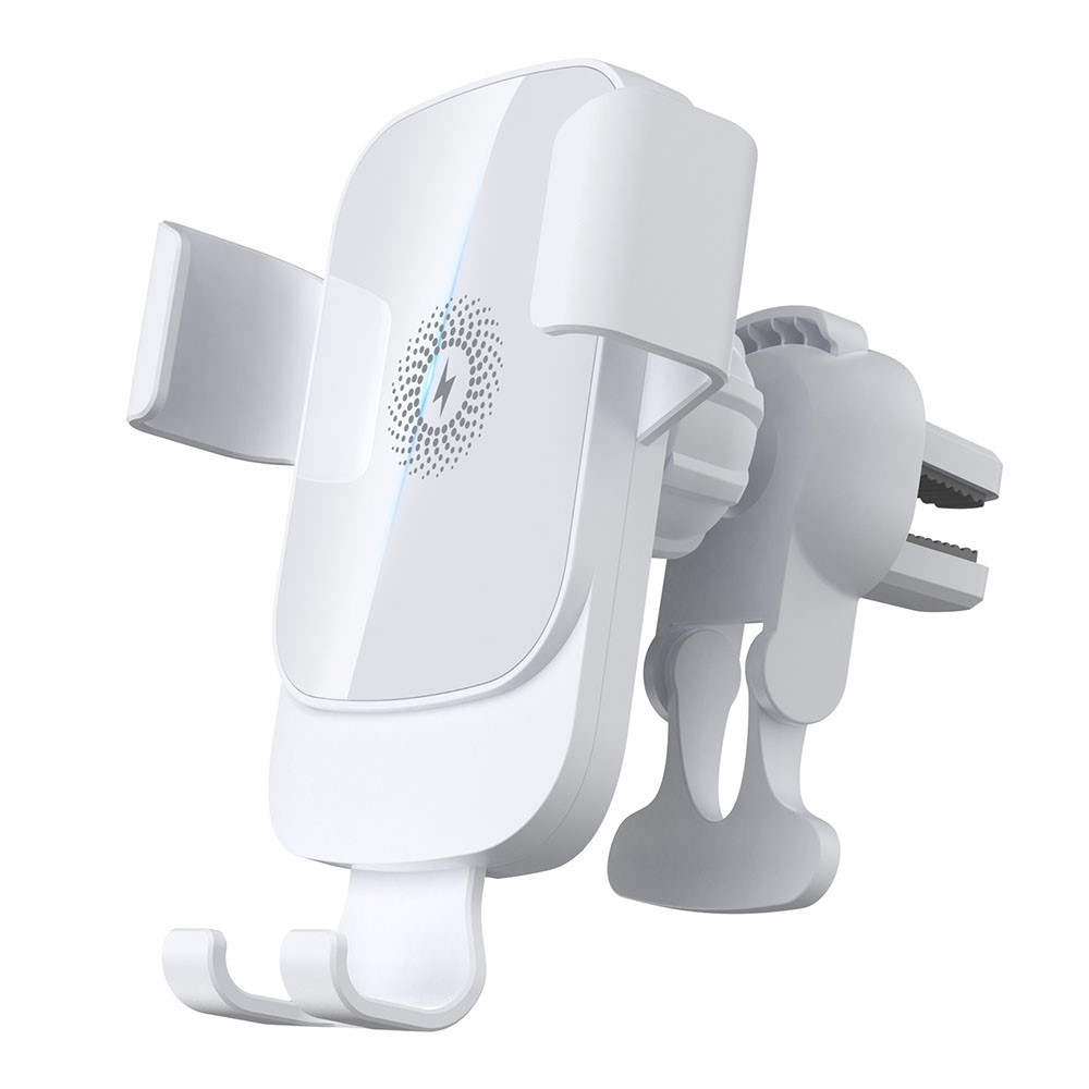 CF96 bezdrátová nabíječka do auta s držákem do ventilace 15 W - bílá