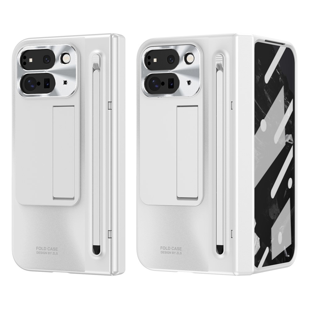 Hinge plastový kryt se stylusem a ochranou displeje na Google Pixel 10 Pro Fold - bílý