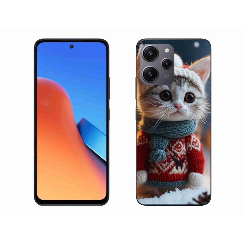 Gelový kryt mmCase na Xiaomi Redmi 12 - kotě ve svetru