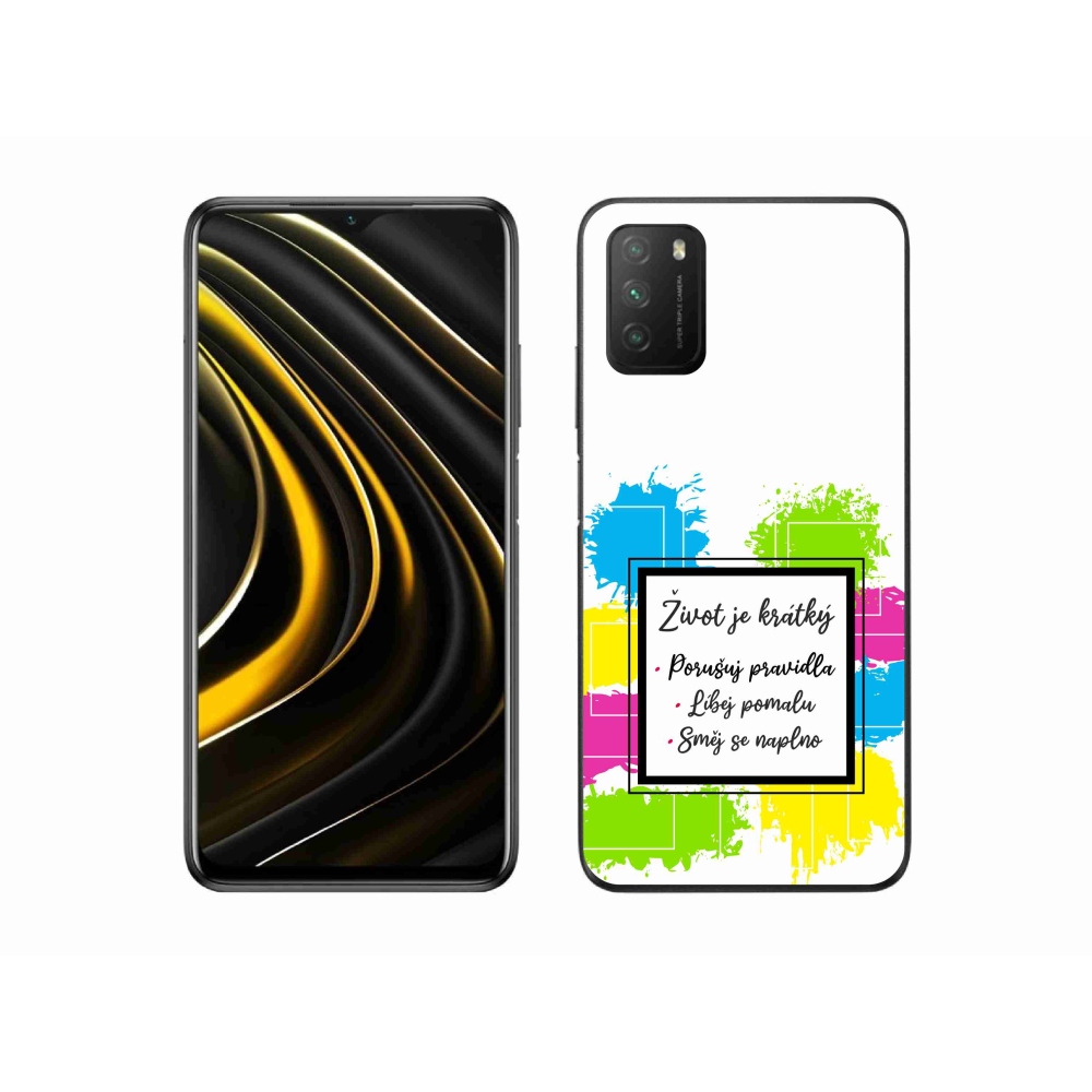 Gelový kryt mmCase na Xiaomi Poco M3 - citát 5 bílé pozadí