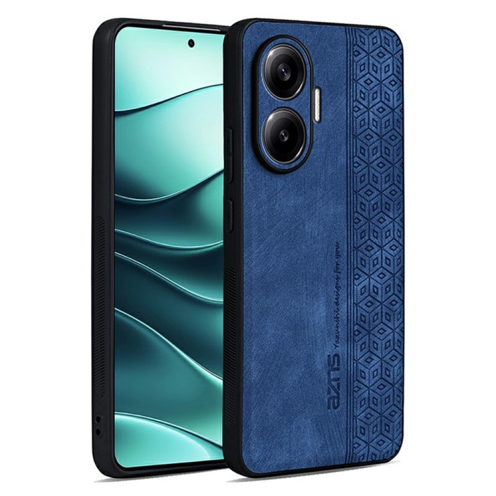 AZNS gelový obal potažený PU kůží pro mobil Xiaomi Poco F7 5G - modrý