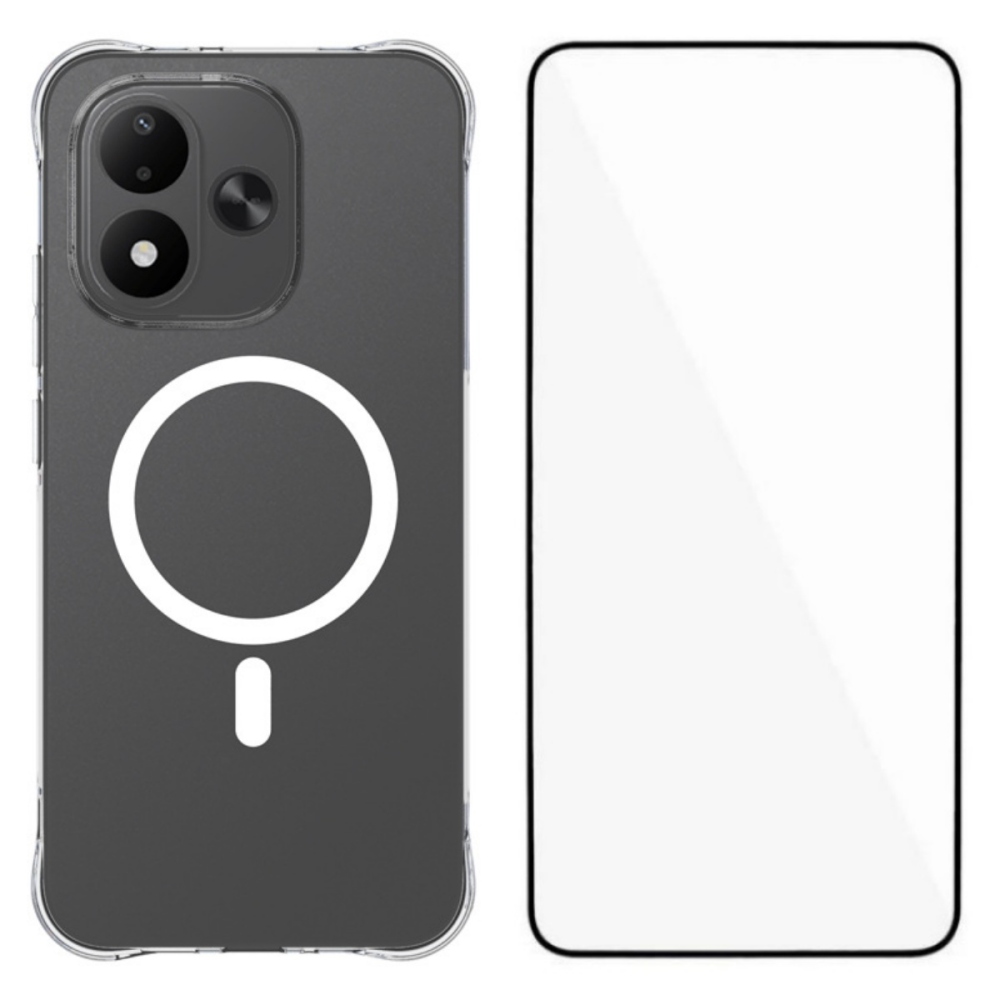 WL2 průhledný gelový obal s rohy + celoplošné sklo na Xiaomi Redmi Note 17 4G/5G