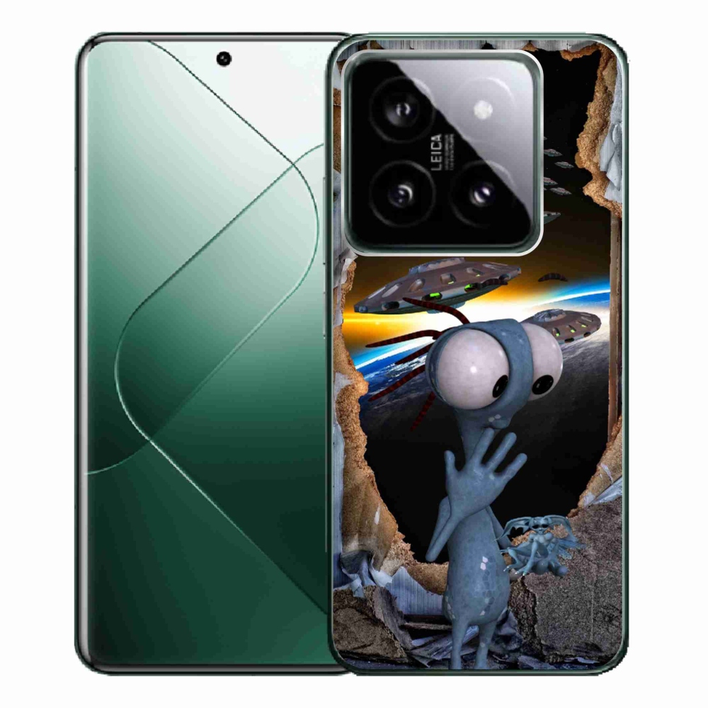 Gelový kryt mmCase na Xiaomi 14 Pro - mimozemšťan