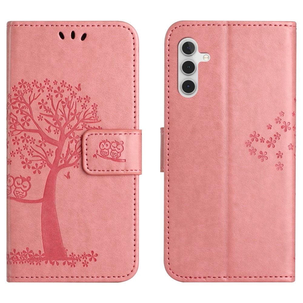Tree knížkové pouzdro na Samsung Galaxy S25 FE - růžové