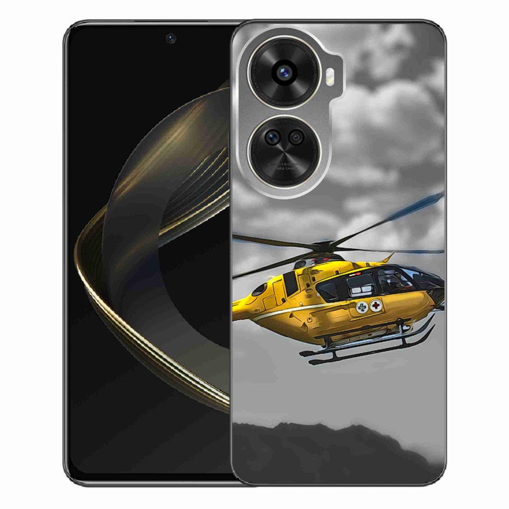 Gelový kryt mmCase na Huawei Nova 12 SE - žlutá helikoptéra