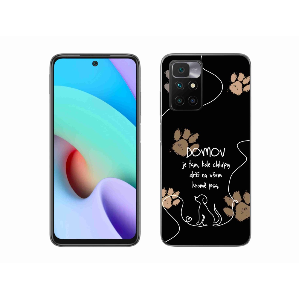 Gelový kryt mmCase na Xiaomi Redmi 10/Redmi 10 (2022) - psí motiv černé pozadí