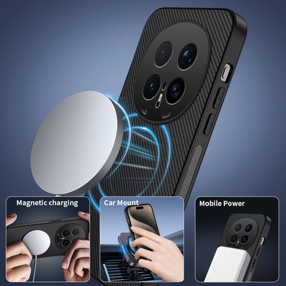 WLF gelový obal s pevnými zády a MagSafe na Honor Magic 8 Pro 5G - černý