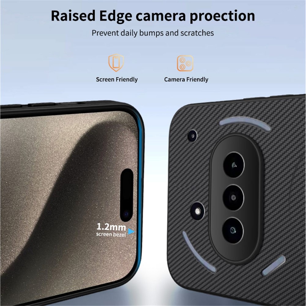 WLF gelový obal s pevnými zády a MagSafe na Nothing Phone (3a) - černý