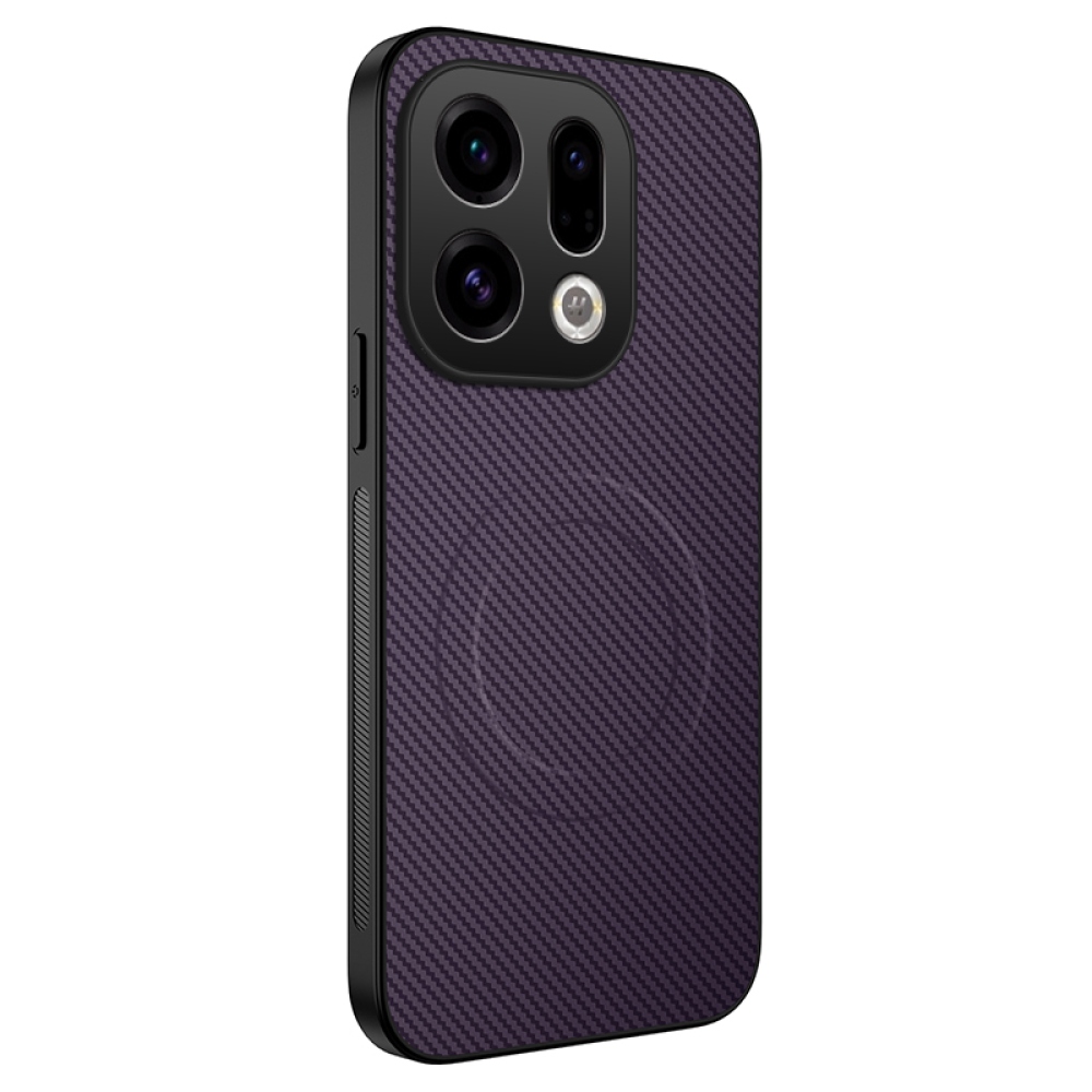 WLF gelový obal s pevnými zády a MagSafe na Oppo Find X9 5G - fialový