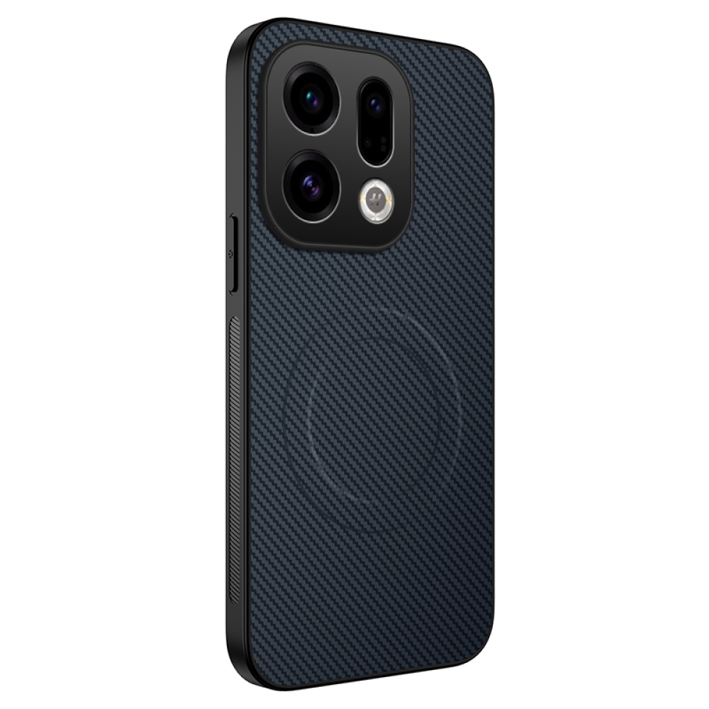 WLF gelový obal s pevnými zády a MagSafe na Oppo Find X9 5G - tmavěmodrý