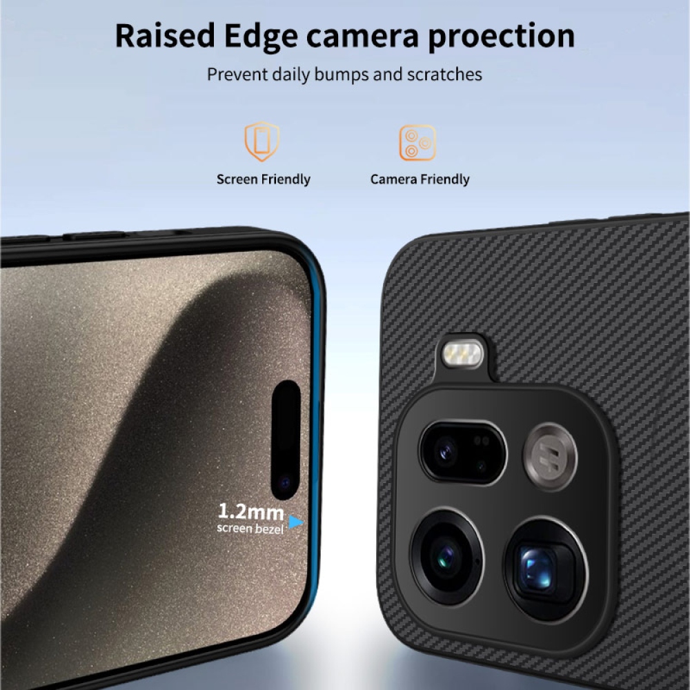 WLF gelový obal s pevnými zády a MagSafe na Oppo Find X9 Pro 5G - černý