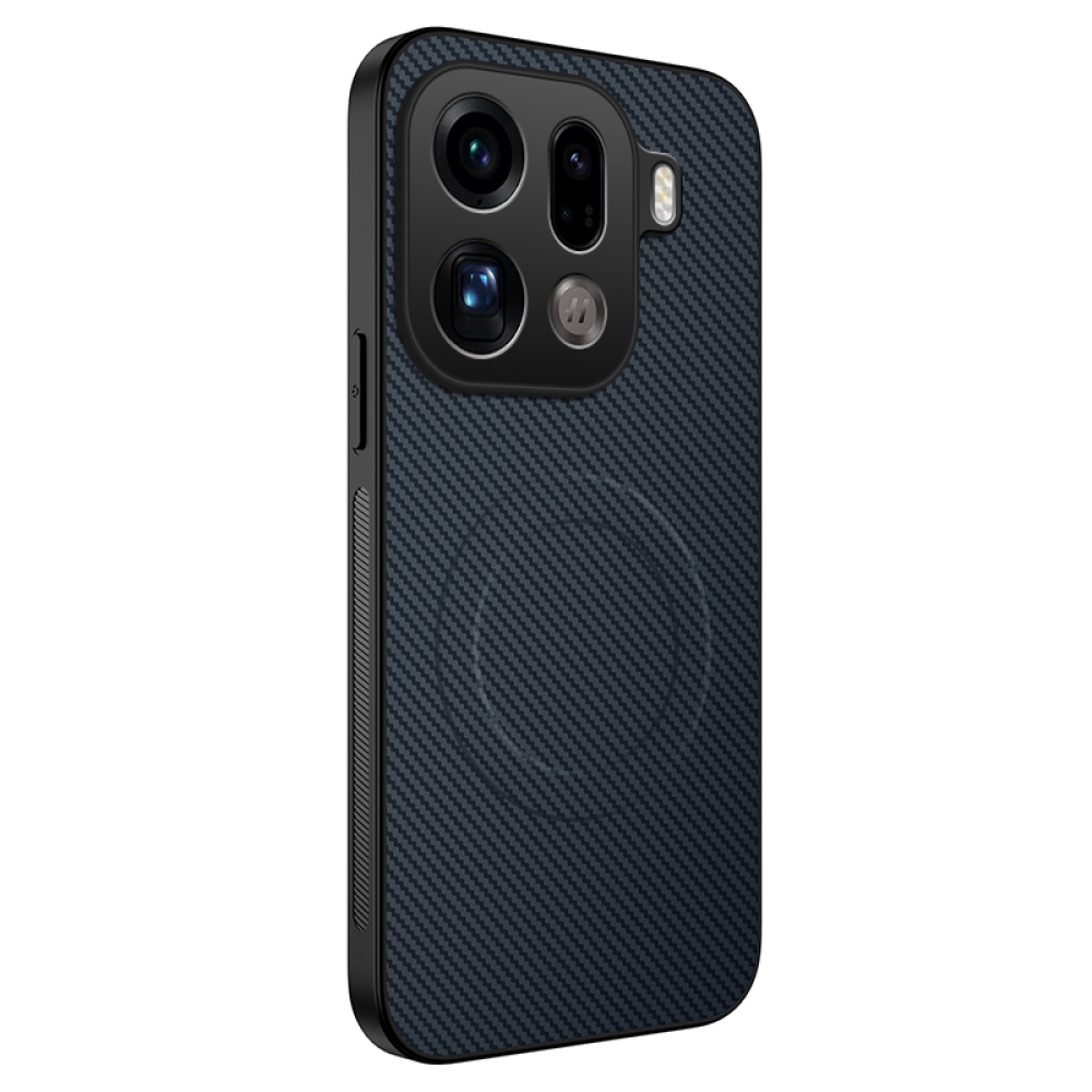 WLF gelový obal s pevnými zády a MagSafe na Oppo Find X9 Pro 5G - tmavěmodrý