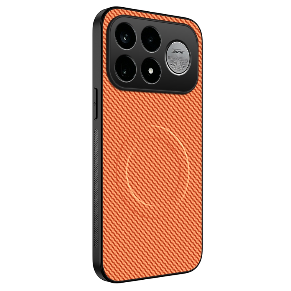 WLF gelový obal s pevnými zády a MagSafe na Xiaomi Poco F9 Ultra 5G - oranžový