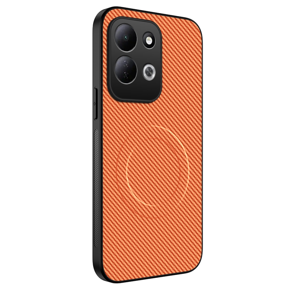 WLF gelový obal s pevnými zády a MagSafe na Xiaomi Redmi 17 4G/5G - oranžový