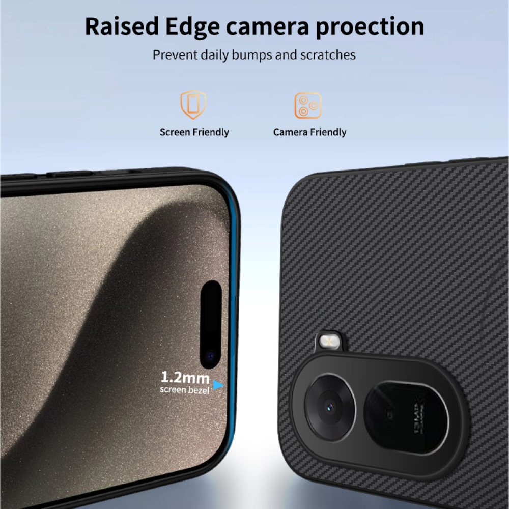 WLF gelový obal s pevnými zády a MagSafe na Xiaomi Redmi A7 Pro - černý