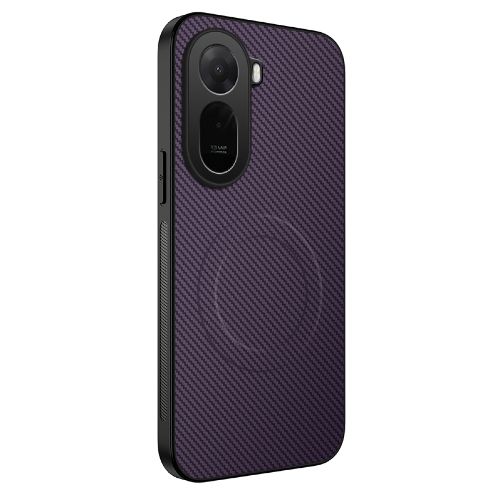WLF gelový obal s pevnými zády a MagSafe na Xiaomi Redmi A7 Pro - fialový