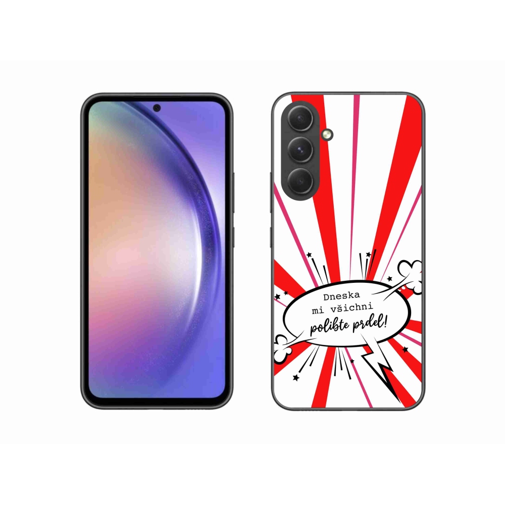Gelový kryt mmCase na Samsung Galaxy A54 5G - vtipný text 15 bílé pozadí