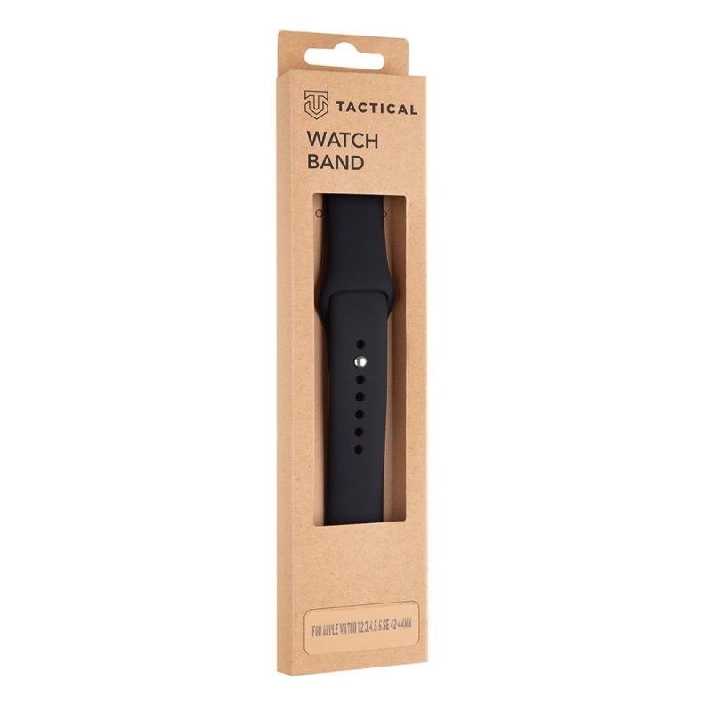 Tactical 488 Silikonový Řemínek pro Apple Watch 1/2/3/4/5/6/7/8/9/SE 42/44/45mm Black