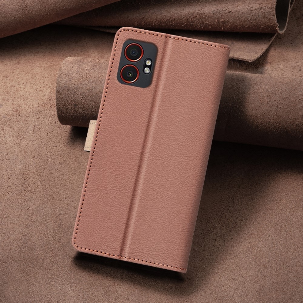 BNF DUO knížkové pouzdro na Samsung Galaxy Xcover 7 Pro - hnědé