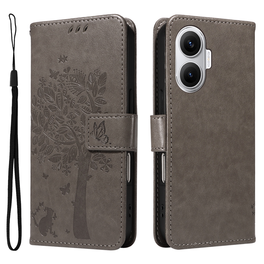 Trees knížkové pouzdro na Xiaomi Poco F7 5G - šedé