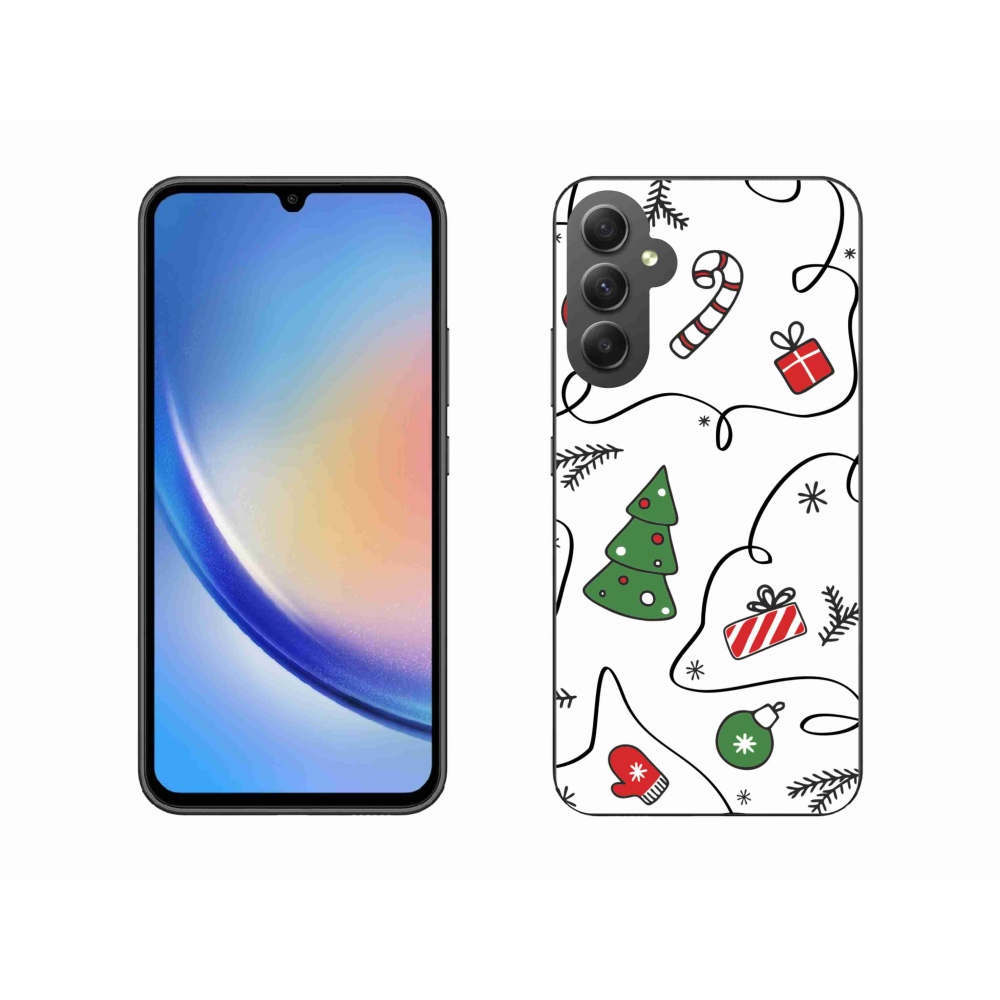 Gelový kryt mmCase na Samsung Galaxy A34 5G - vánoční motivy
