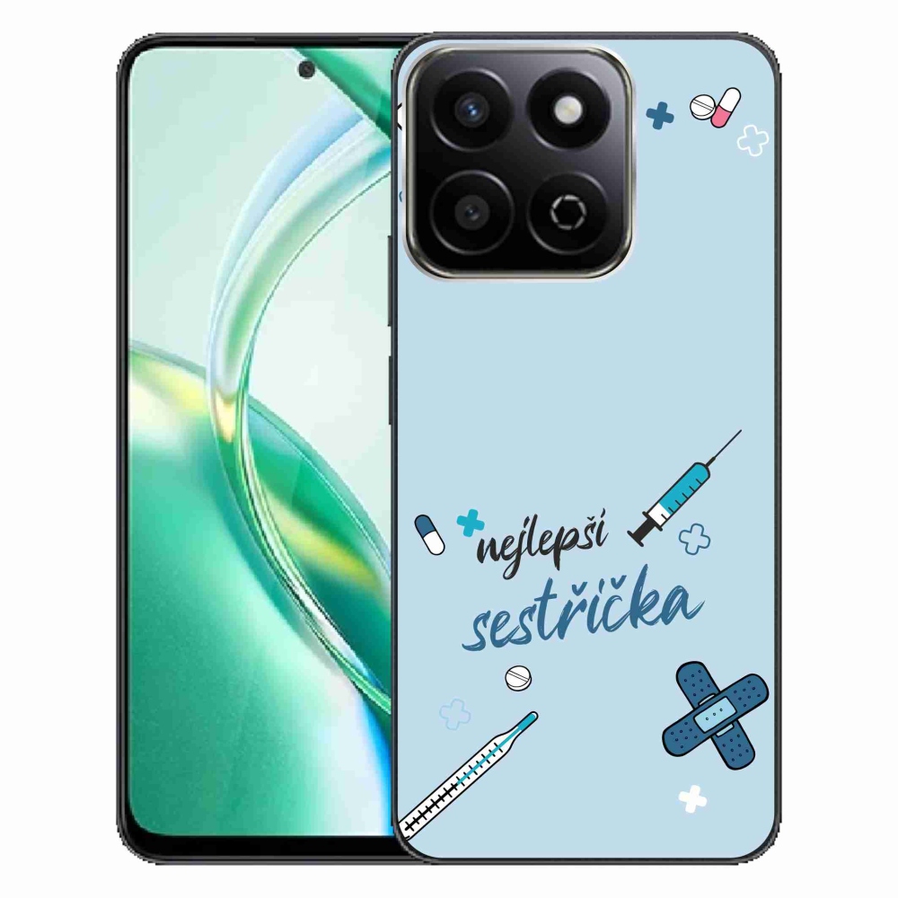 Gelový kryt mmCase na Honor 200 Smart 5G - nejlepší sestřička modré pozadí