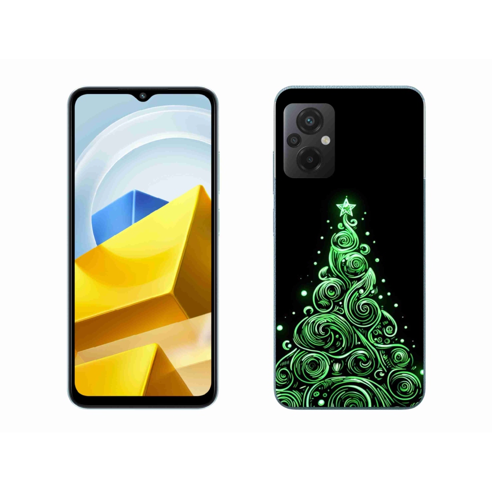 Gelový kryt mmCase na Xiaomi Poco M5 4G - neonový vánoční stromek 3