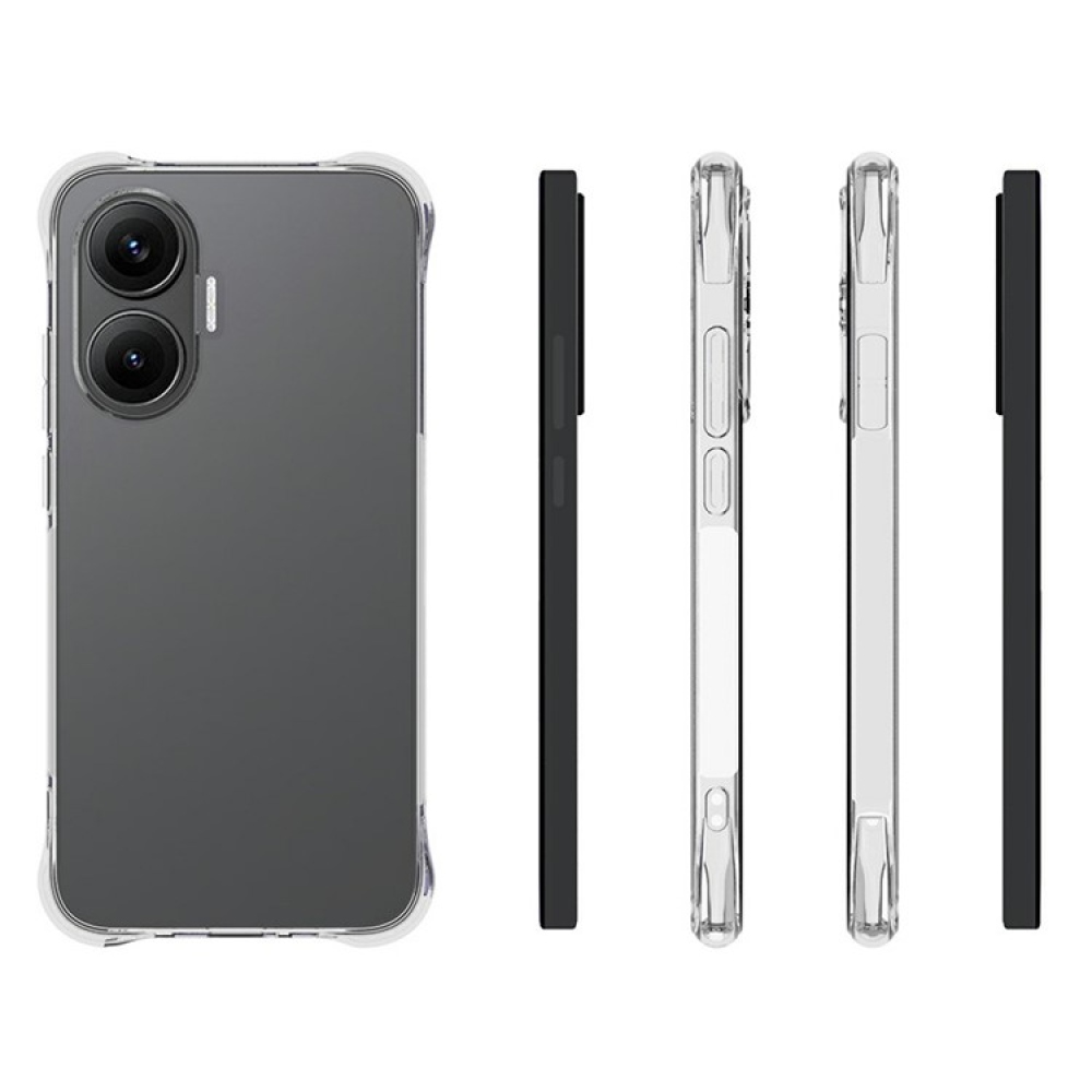 Průhledný gelový obal s vyztuženými rohy na Xiaomi Poco F7 5G