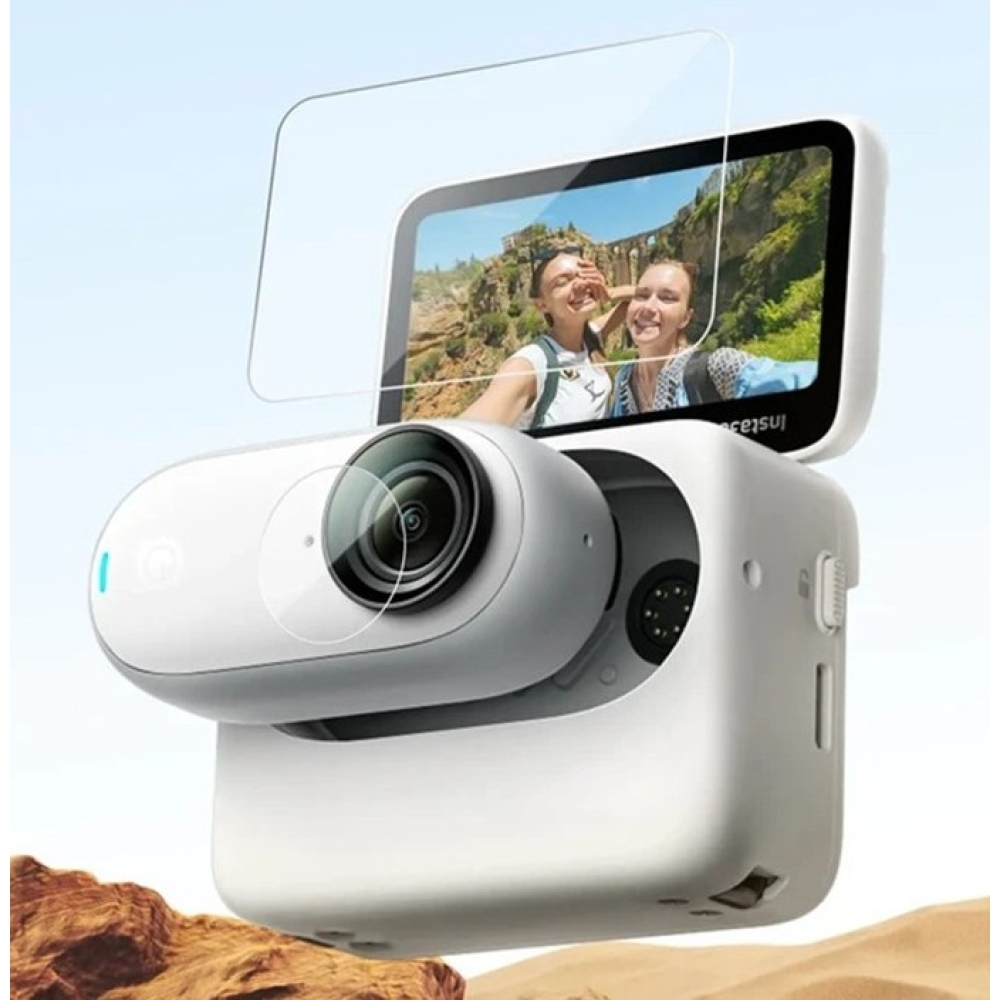 Sada 2× tvrzené sklo na displej a objektiv pro Insta360 GO 3S