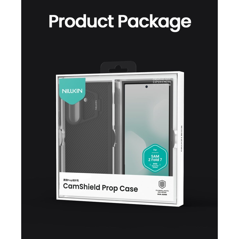 Nillkin CamShield Prop Pen Slot (Transparent Lens) Zadní Kryt pro Samsung Galaxy Z Fold 7 Black