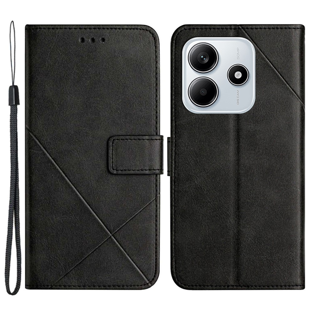 Line knížkové pouzdro na Xiaomi Redmi Note 14 5G - černé