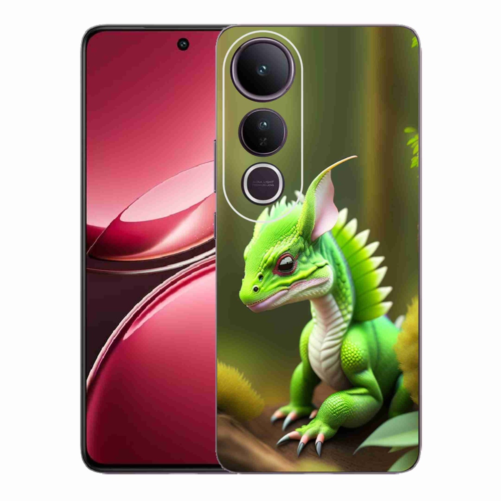 Gelový kryt mmCase na Vivo V50 Lite 4G/5G - zelený dráček