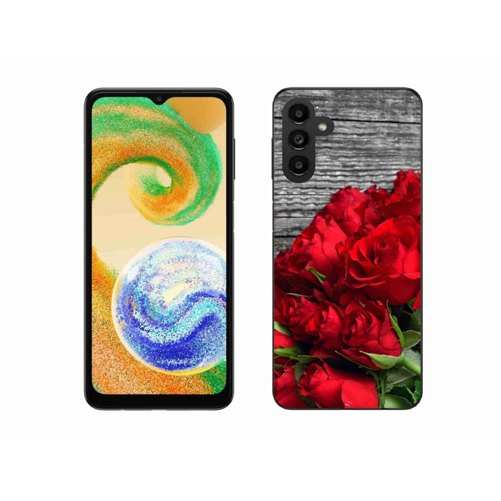 Gelový kryt mmCase na Samsung Galaxy A04s (164.7x76.7x9.1mm) - červené růže