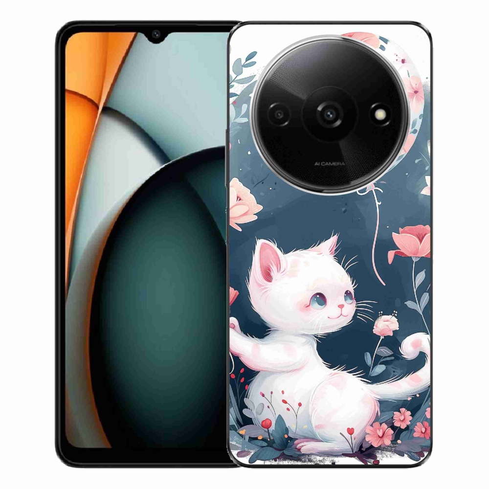 Gelový kryt mmCase na Xiaomi Redmi A3 - kotě s balónkem
