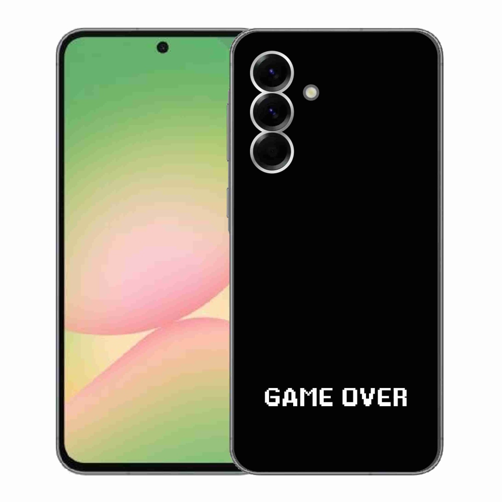 Gelový kryt mmCase na Samsung Galaxy A56 5G - game over černé pozadí